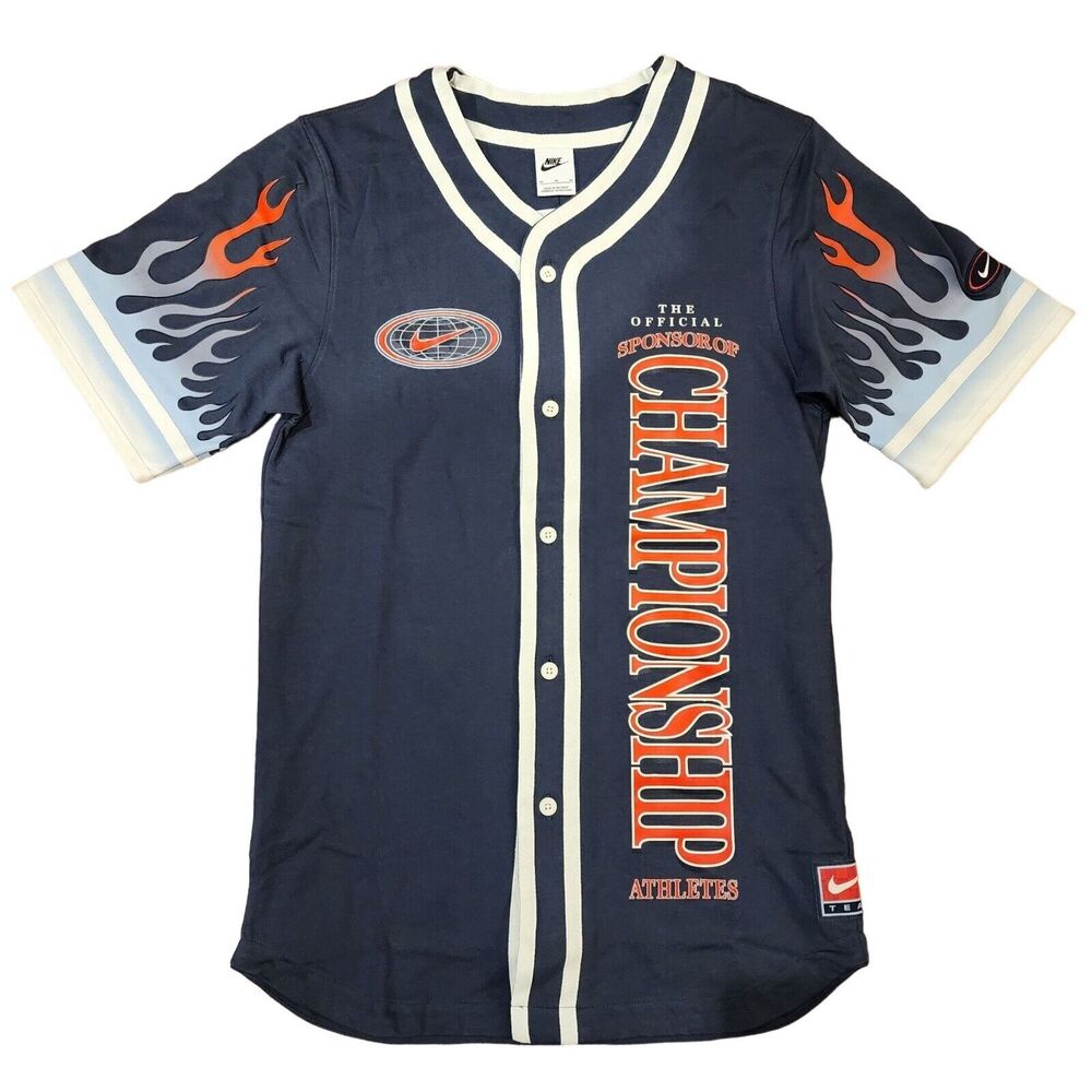 Nike Sportswear Americana Baseball Jersey Blue Men’s Medium NWT DV9642-437